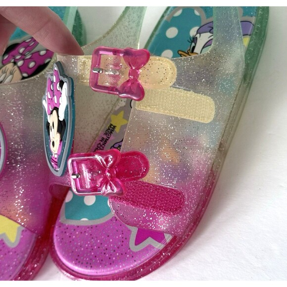 Disney Minnie Mouse Daisy Duck Little Girls Jelly Sandals Sz 12 EUC - Picture 6 of 9